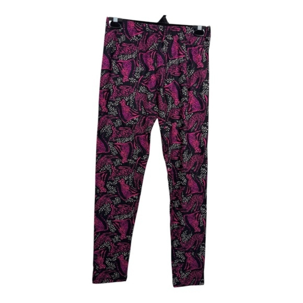 Sweet Legs Womens Leggings One Size Fuschia Leopard Animal All Over Print Soft